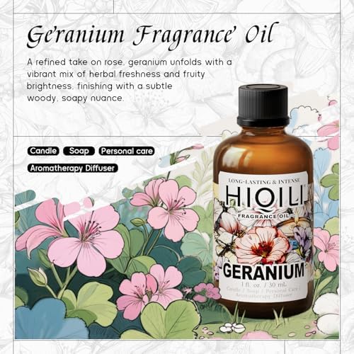 HIQILI Geranium Fragrance Oil 1 Fl Oz