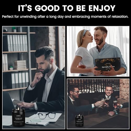 Inayou Men Scented Candles 6 Pack Aromatherapy Gift