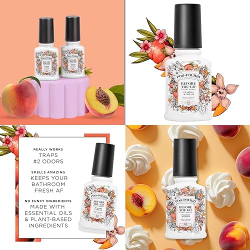 Poo-Pourri Peaches and Cream 2 Ounce Spray Set