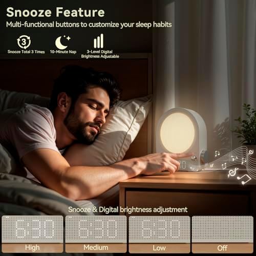 Vivilumens Sound Machine Alarm Clock with Gentle Sunrise Light