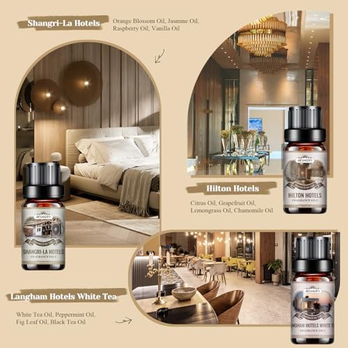 Hotel Diffuser Oil Gift Set - 6x10ml Luxury Scent Blends