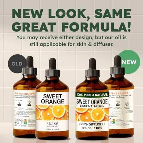 KUKKA Orange Essential Oil 4 Fl Oz Aromatherapy