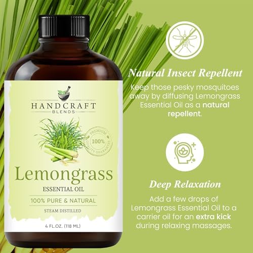 Handcraft Blends Lemongrass Essential Oil 4 Fl Oz