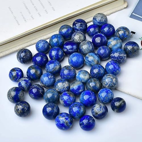 Lapis Lazuli Healing Crystal Sphere with Wooden Stand