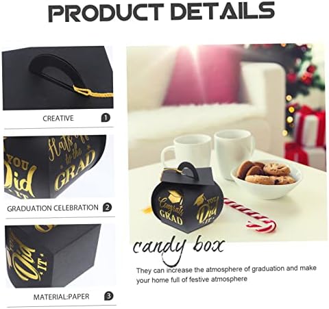10Pcs Graduation Cap Candy Holders with Tassels