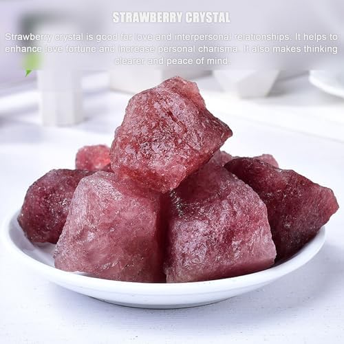 Natural Strawberry Quartz Rough Stones 1 Pound 3-5cm