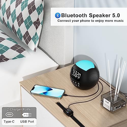 ROCAM 5-in-1 White Noise Machine with Bluetooth and Night Light