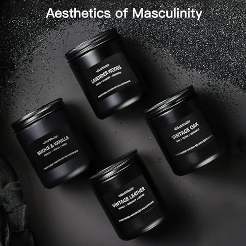 4 Pack Men Scented Candles for Home Gifts
