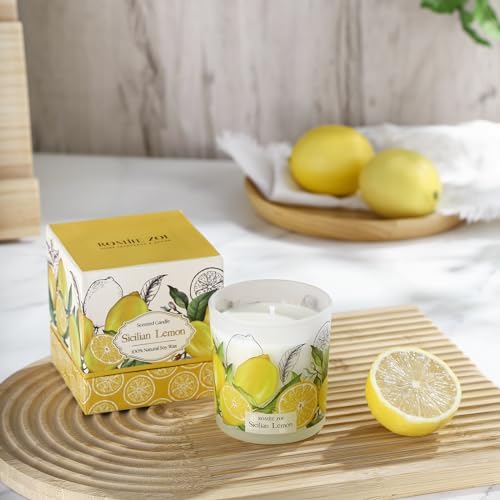 Sicilian Lemon Scented Candle 6oz Aromatherapy Jar