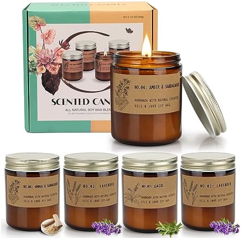 YINUO LIGHT Aromatherapy Candles Set for Stress Relief and Relaxation