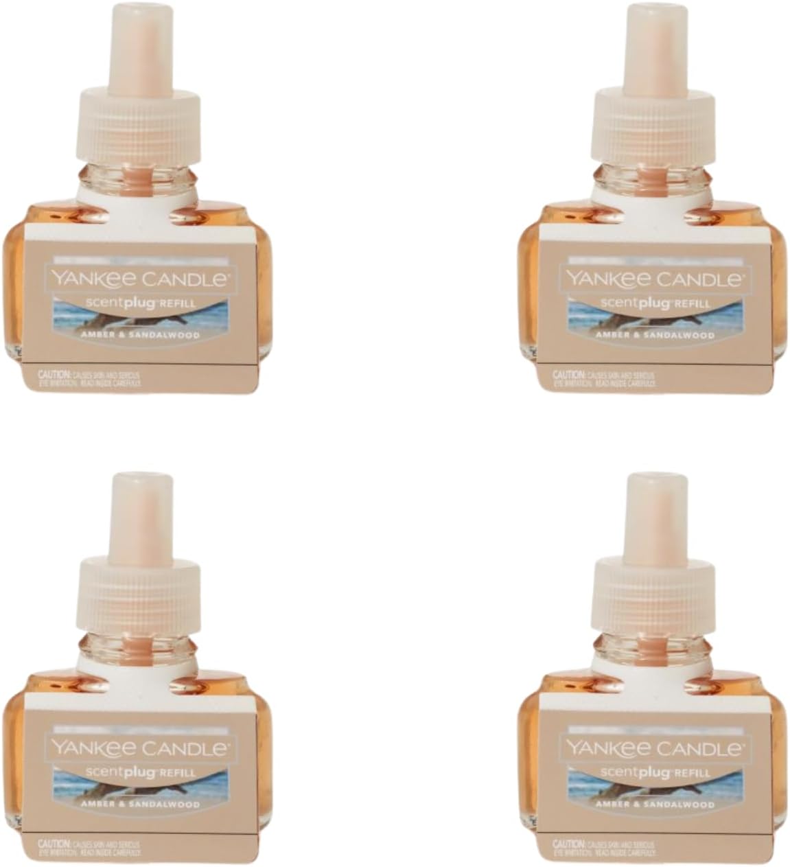 Yankee Candle Amber Sandalwood Scent Plug Refills Pack of 4
