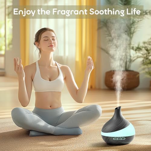 500ML Essential Oil Diffuser with Remote Control and LED Light