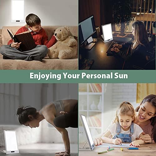 Lukirch Light Therapy Lamp Alarm Clock with Sunrise Sunset Simulation