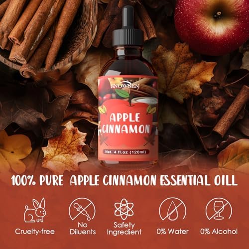Apple Cinnamon Essential Oil 4 Fl Oz for Diffuser and DIY Use