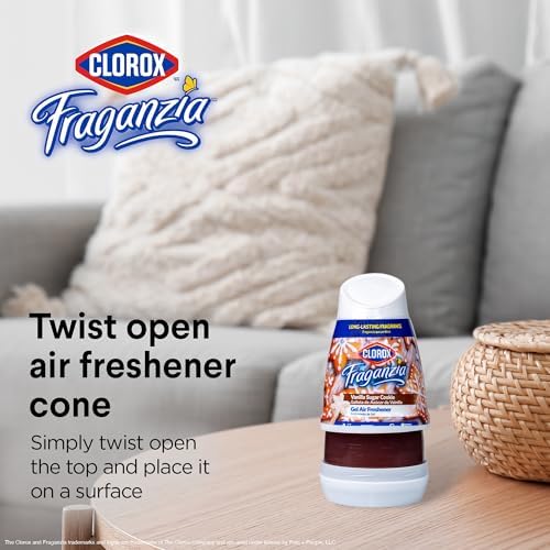 Clorox Fraganzia Gel Air Freshener Cone Vanilla Sugar Cookie 6 Ounce