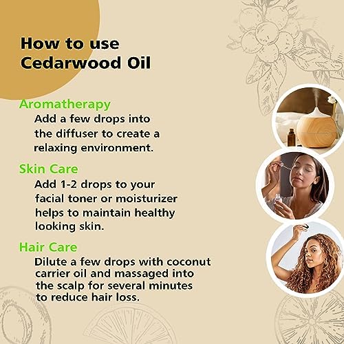 Cedarwood Essential Oil 1 Oz for Diffuser