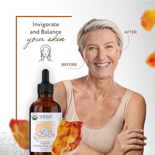 HBNO Organic Frankincense Essential Oil 4 Fl Oz