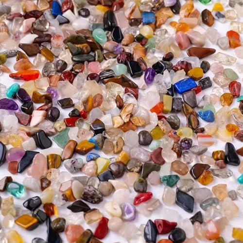400g Tumbled Yellow Crystal Chips with Storage Bowl