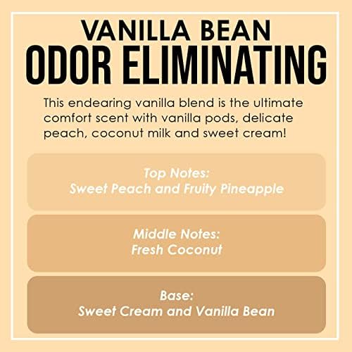 Vanilla Bean Odor Eliminating Candle 12 Ounce