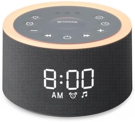 Dreamegg D1 Sound Machine with Alarm Clock and Night Light