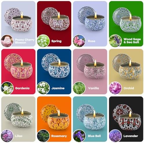 Obisesio Scented Candle Set 12 Pack for Home Aromatherapy