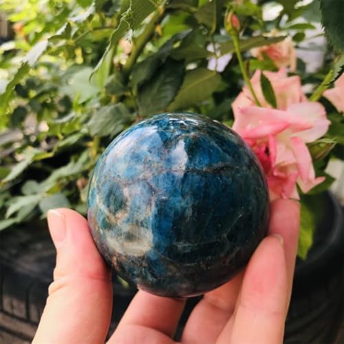 Large Natural Quartz Crystal Sphere Blue Apatite 60MM-70MM 1PC