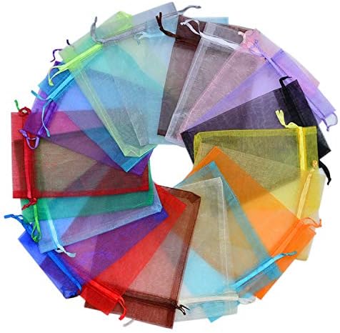 50pcs 4x6 Inch Mixed Color Drawstring Gift Bags