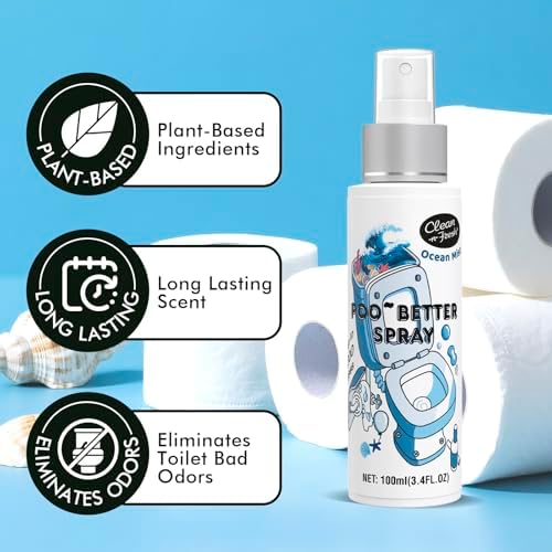 Clean-n-Fresh Toilet Spray with Ocean Mist Scent 68 FlOz