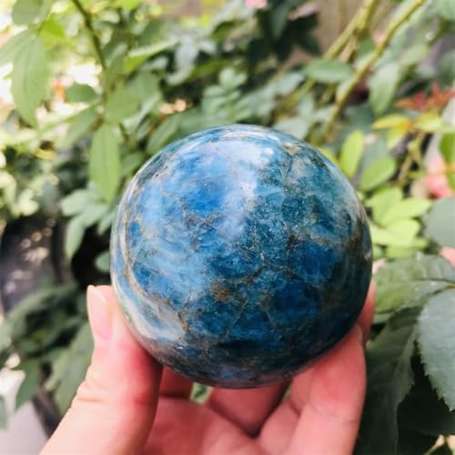 Large Natural Quartz Crystal Sphere Blue Apatite 60MM-70MM 1PC