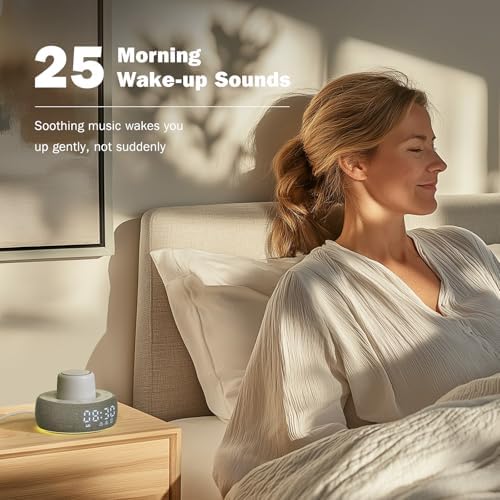 Paussion White Noise Machine with Smart Alarm Clock