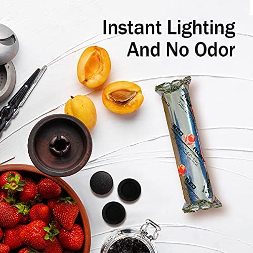 Sunlight Charcoal Coal Disks for Hookah - 100 Tablets 10 Rolls
