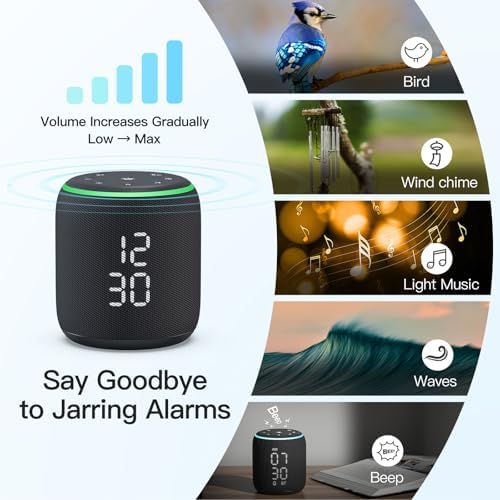 REACHER Sound Machine Alarm Clock for Kids