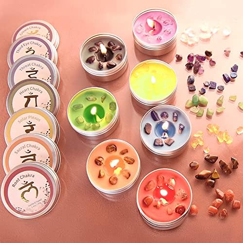 Chakra Candles Set of 7 for Meditation and Healing