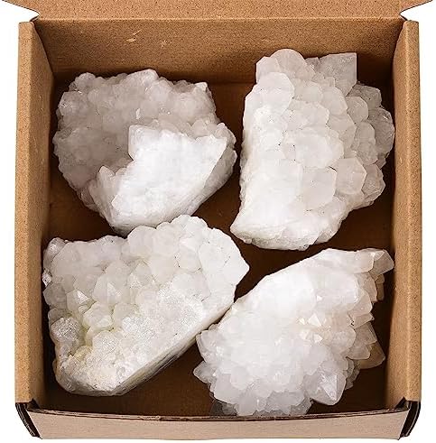 JIC Gem Natural Amethyst Crystal Cluster Geode Healing Stone