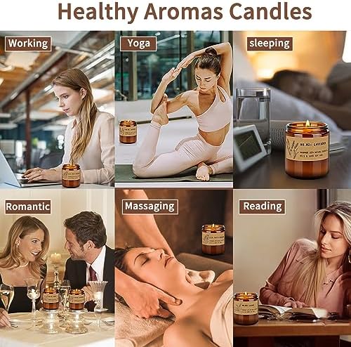 YINUO LIGHT Aromatherapy Candles Set for Stress Relief and Relaxation