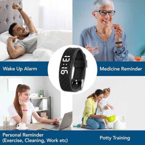Vibrating Alarm Reminder Watch - 10 Daily Alerts