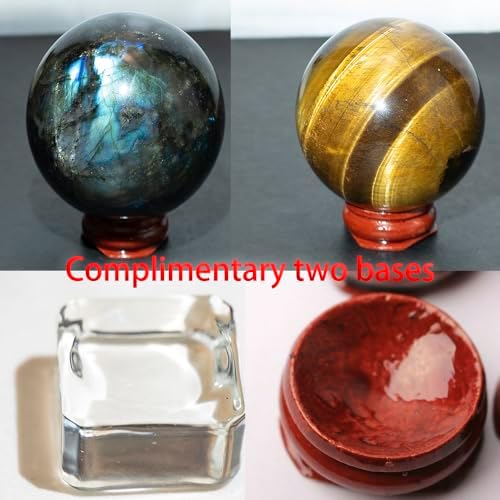 Lapis Lazuli Crystal Healing Ball with Wood Stand