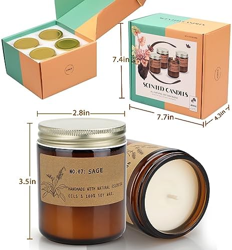 YINUO LIGHT Aromatherapy Candles Set for Stress Relief and Relaxation
