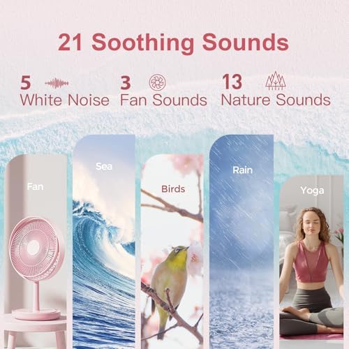 ANJANK White Noise Sound Machine with Bluetooth Speaker and Night Light
