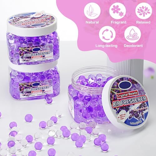 12 Pcs Air Freshener Gel Beads Lavender Odor Eliminator