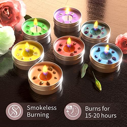 Chakra Candles Set of 7 for Meditation and Healing