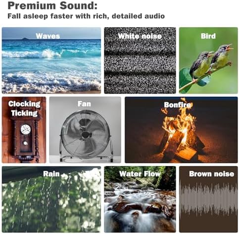 Paussion White Noise Machine with Smart Alarm Clock