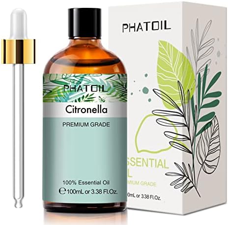PHATOIL 100ML Citronella Essential Oil for Diffusers and DIY Projects