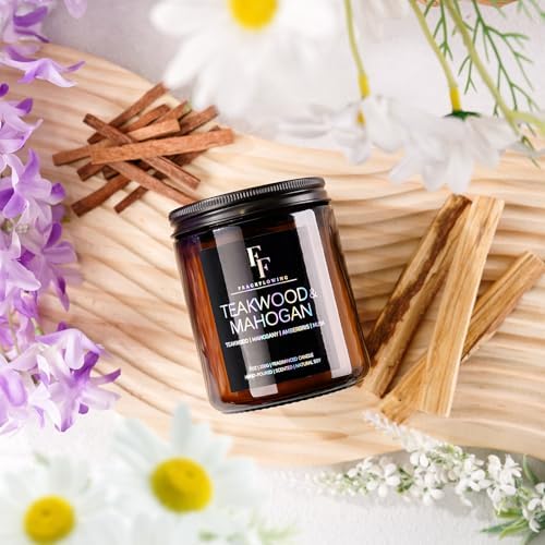 Teakwood Mahogany Scented Candle 7oz Natural Soy Wax