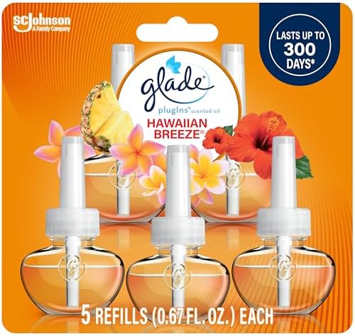 Glade Plug In Refill Air Freshener Hawaiian Breeze 335 Fl Oz 5 Count
