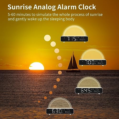 Zerain Sound Machine Sunrise Alarm Clock with White Noise