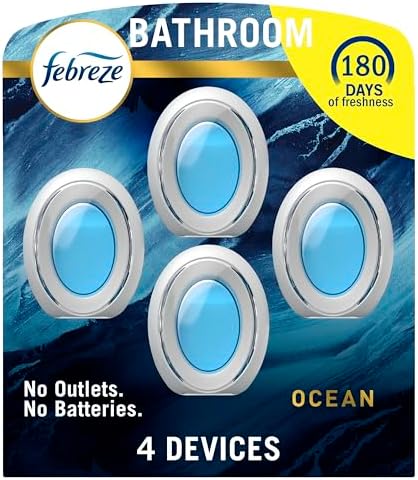 Febreze Bathroom Air Freshener Ocean Scent 4 Count