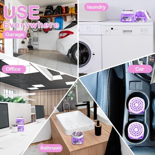 12 Pcs Air Freshener Gel Beads Lavender Odor Eliminator