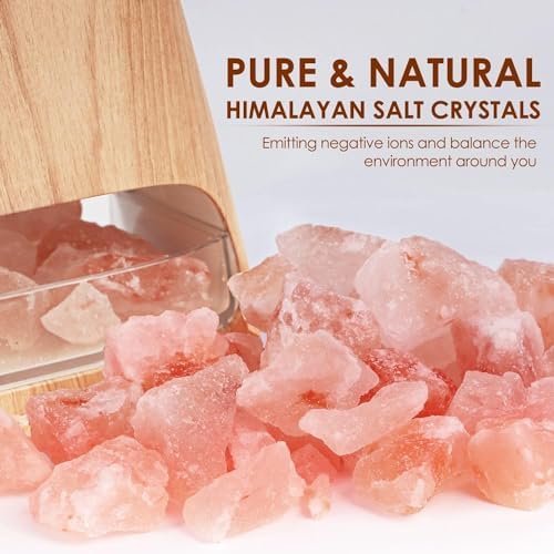 SALKING 2-in-1 Ultrasonic Diffuser with Himalayan Salt Lamp