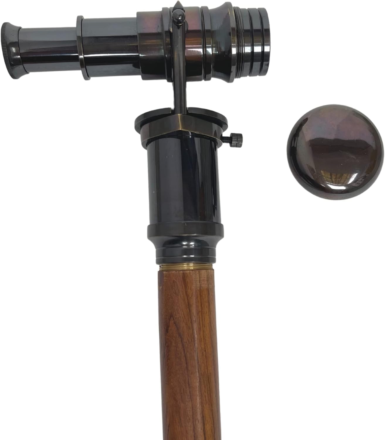 Nautical Walking Cane with Telescope Mount